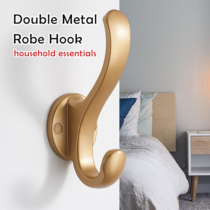 Wall Hooks Over Door Key Towel Coat Hat Purse Hanger Holder Rack Double Hooks - Image 7