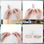 12Pcs White Silicone Cord Strap, Silicone Cable Ties, Reusable Cable Ties - Image 4