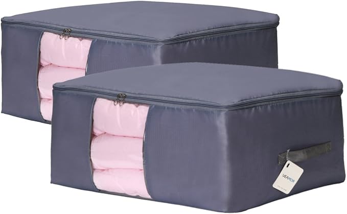 Comforter Storage Bags Containers, Pillow Beddings/Blanket Clothes Organizer by VEAMOR