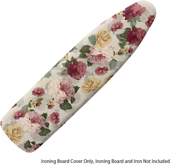 Flower Heavy Duty Ironing Board Cover and Pad Stretch Thick Padding Scorch & - Image 6