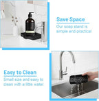 Grevosea Sponge Holder for Kitchen Sink, Silicone Dish Sponge Holder - Image 5