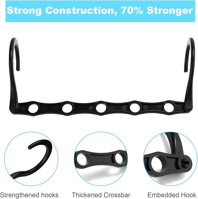 DUCOO 10 PCS Space Saving Hangers, 5-Hole Magic Hangers - Image 3