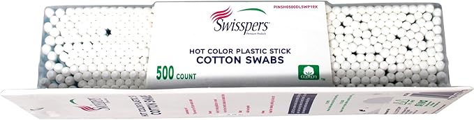 Swisspers Hot Color Cotton Swabs, 100% Cotton, Color Plastic Sticks, 500 per - Image 6