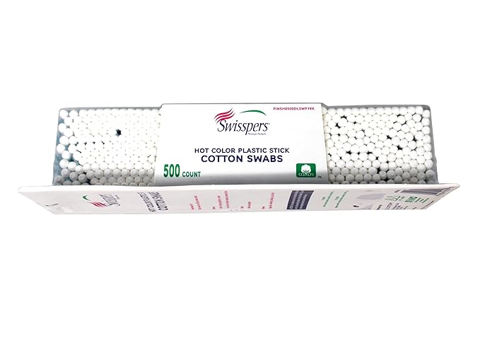 Swisspers Hot Color Cotton Swabs, 100% Cotton, Color Plastic Sticks, 500 per - Image 7