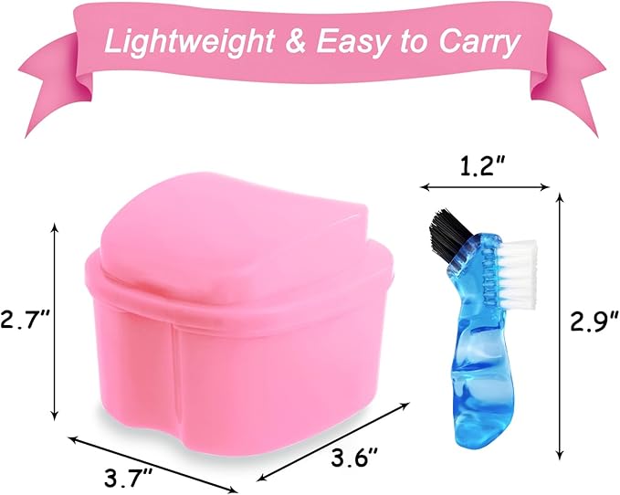 Keedolla Denture Cleaning Case Orthodontic Dental Retainer Container, Denture - Image 5