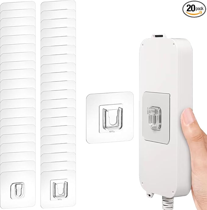 Double Sided Adhesive Wall Hooks, 20 Pack Self Adhesive Hooks, Suitable by Unknown