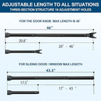 Door Security Bar, Rerishom Door Stoppers Security bar, Heavy Duty Door Lock - Image 2