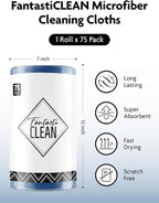 Fantasticlean Microfiber Cleaning Cloth Roll -75 Pack, Tear Away Microfiber - Image 4