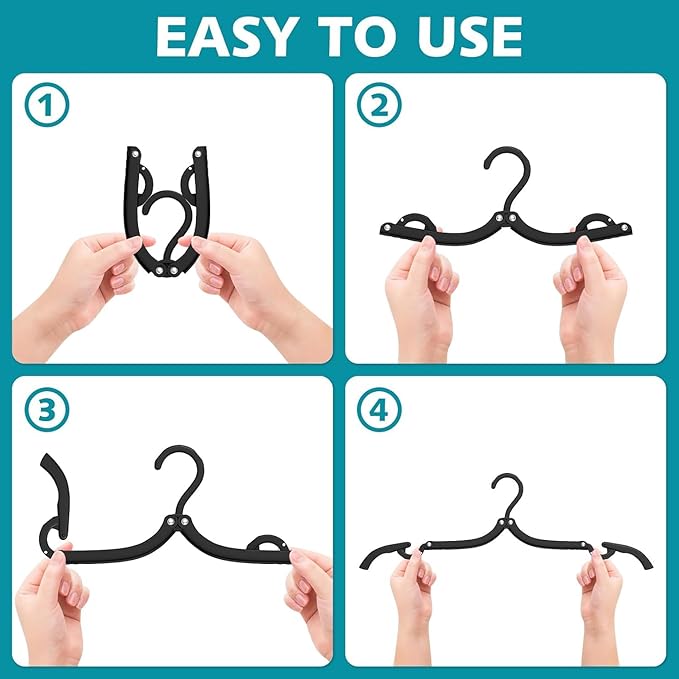 Travel Hangers Portable Foldable Travel Hanger Organizer, Plastic Cruise - Image 4