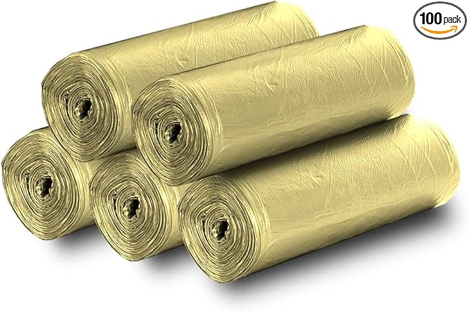 5 Rolls Small Trash Garbage Bags, 4 Gallon Strong Thin Material Disposable by Yourlifelittleassistant
