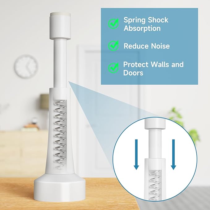 4PCS Spring Door Stoppers for Wall - Image 2