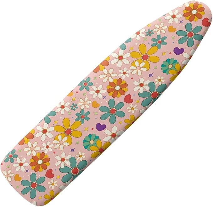 Hippie Flower Ironing Board Cover 15x54 Inch Extra Thick Resistant Scorch and by Hinthetall