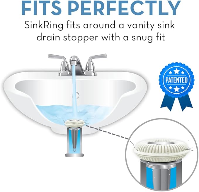 Bathroom Sink Hair Catcher for Pop-Up Drain – SinkRing 1.57" Precision Strainer - Image 2