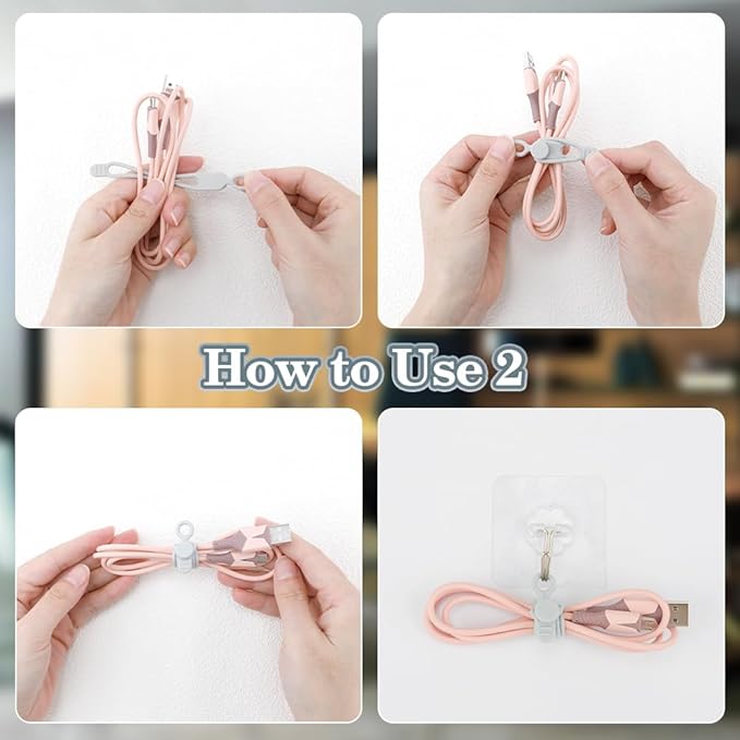 12Pcs Grey Silicone Cable Ties, Silicone Cable Straps, Rubber Cable Ties - Image 4