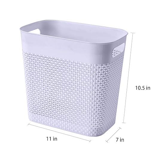 UUJOLY Plastic Small Trash Can Wastebasket, Garbage Container Basket - Image 5