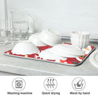 Christmas Snowman Santa Snowflake Bell Dish Drying Mat - Image 7