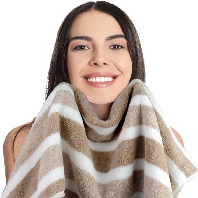 KinHwa Microfiber Hand Towels for Bathroom Soft and Absorbent Face Towels Brown - Image 5