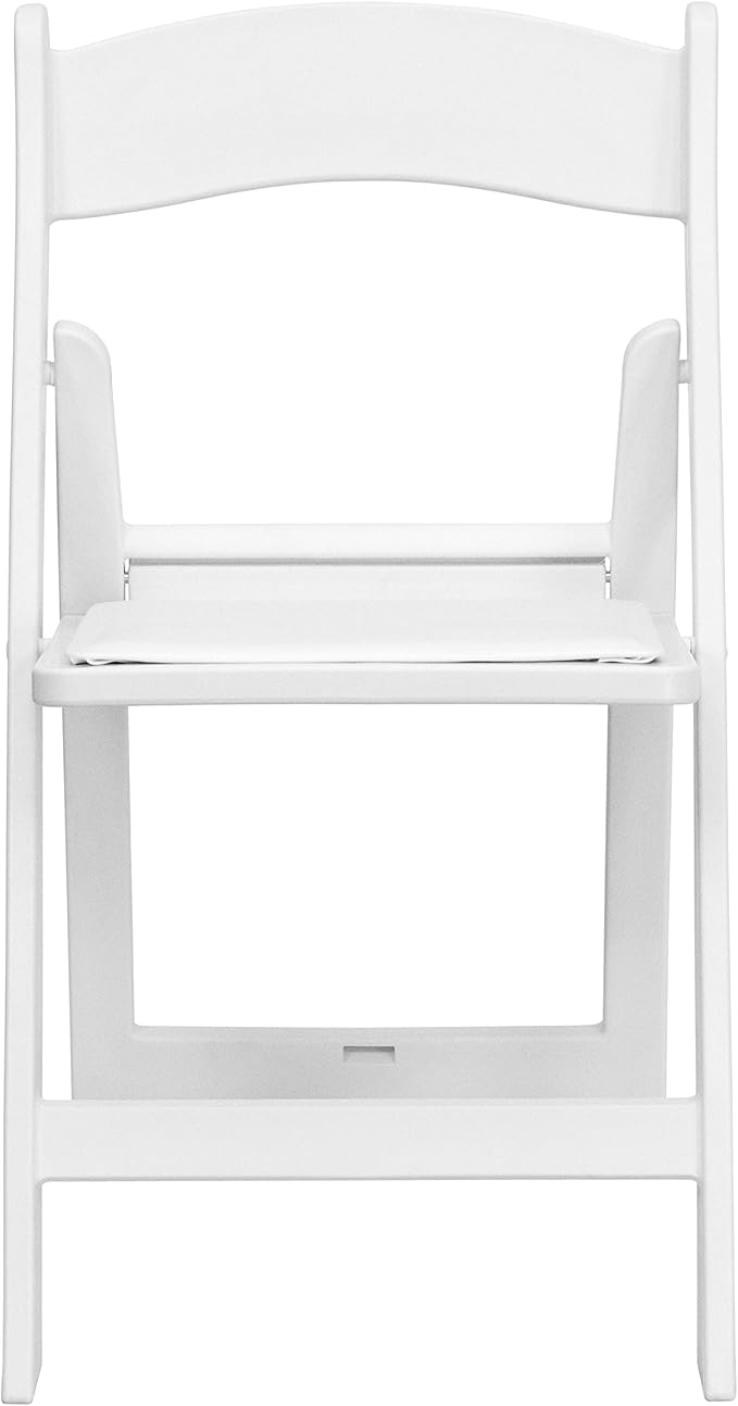 Flash Furniture Hercules™ Series Folding Chair - White Resin - 1000LB Weight Capacity Comfortable Event Chair - Light Weight Folding Chair - Image 16