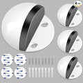 4 Pack Door Stoppers, Self Adhesive Floor Door Stop No Drill by Gudui