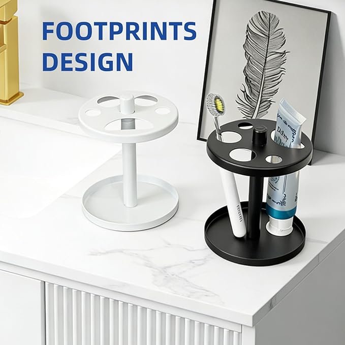 Black Metal Toothbrush Holder Stand - Image 2