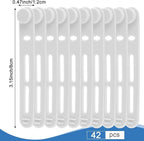 42 Pcs Silicone Cable Ties Reusable Cord Organizer Adjustable Data Cable Wraps - Image 2