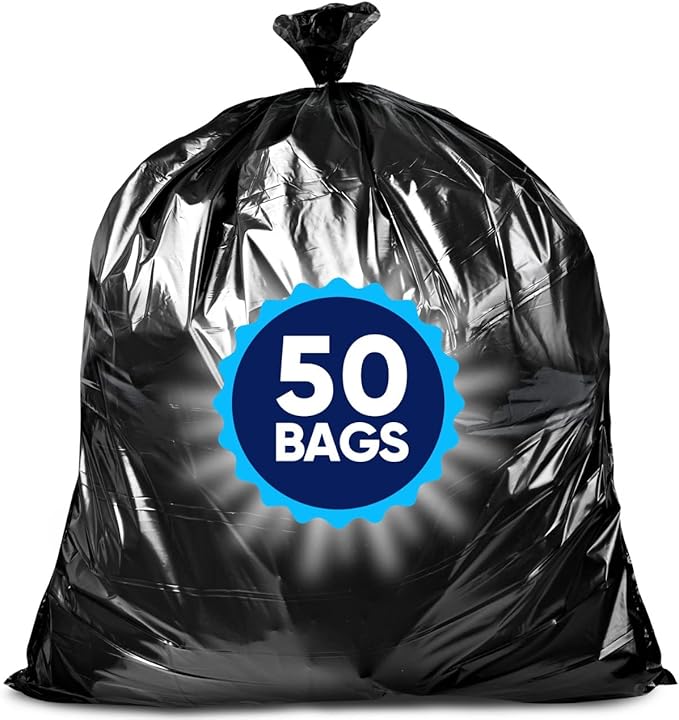 Veska 55 Gallon Trash Bags Heavy Duty, 55-60 Gallon Trash Bags Large Black - Image 9