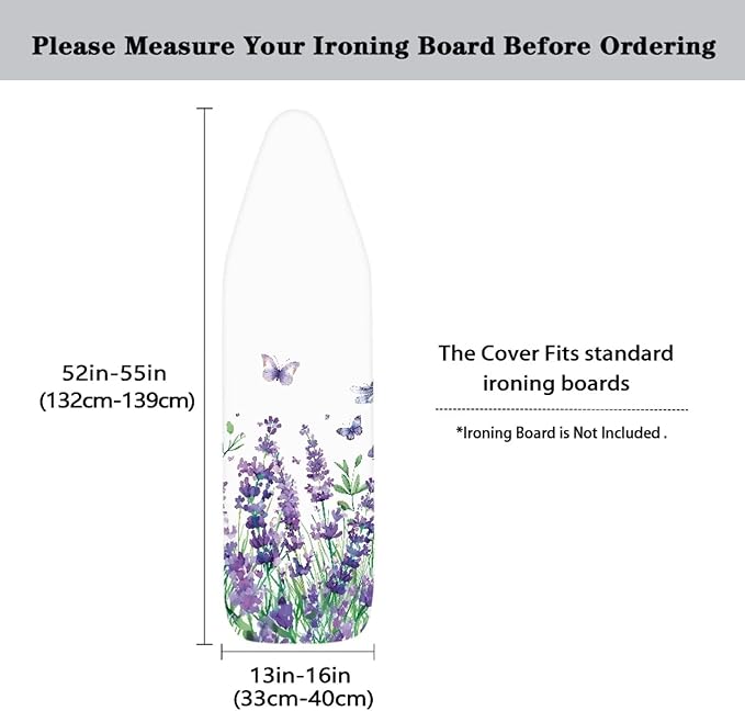 Flower Ironing Board Cover and Pad Standard Size Sea Butterfly Iron Table - Image 5