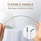 8 Pcs Bottle and Straw Cleaner, Long Deep Nylon Brush - Image 6