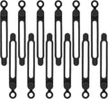 12Pcs Black Silicone Cable Ties by anpiwshjo