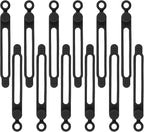 12Pcs Black Silicone Cable Ties by anpiwshjo