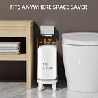 Bathroom Trash Can with Lid, Vacuum Adsorption Small Garbage Can 3.2 Gallon - Image 5