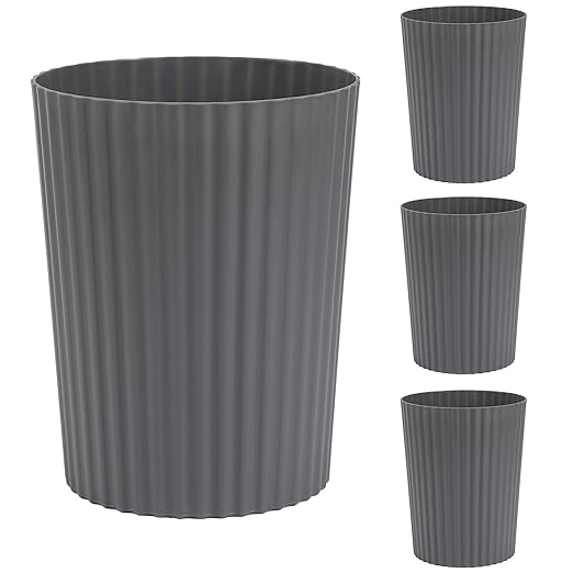JiatuA Small Trash Can Plastic Wastebasket Round Garbage Container Bin by JiatuA
