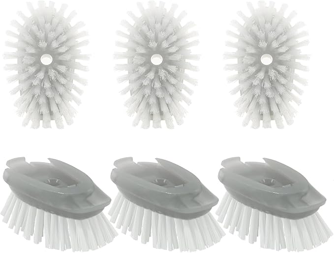 Soap Dispensing Dish Brush Refills, 6 Pack Dish Brush Replacement Head by pamrack