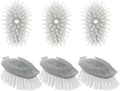 Soap Dispensing Dish Brush Refills, 6 Pack Dish Brush Replacement Head by pamrack