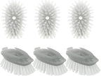Soap Dispensing Dish Brush Refills, 6 Pack Dish Brush Replacement Head by pamrack