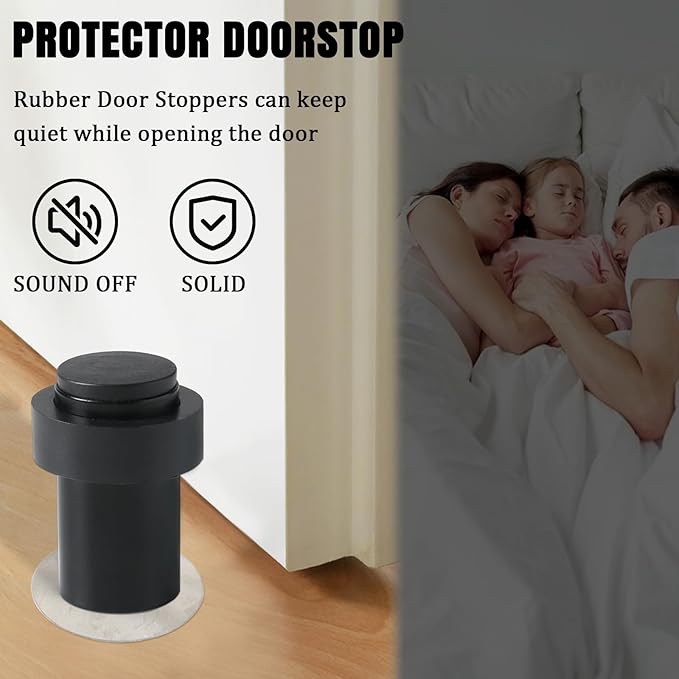 10 Pack Black Door Stoppers - Image 6