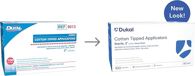 Dukal Cotton Tipped Applicators 3". Pack of 200 Swabsticks Wood Shaft. 100% - Image 6