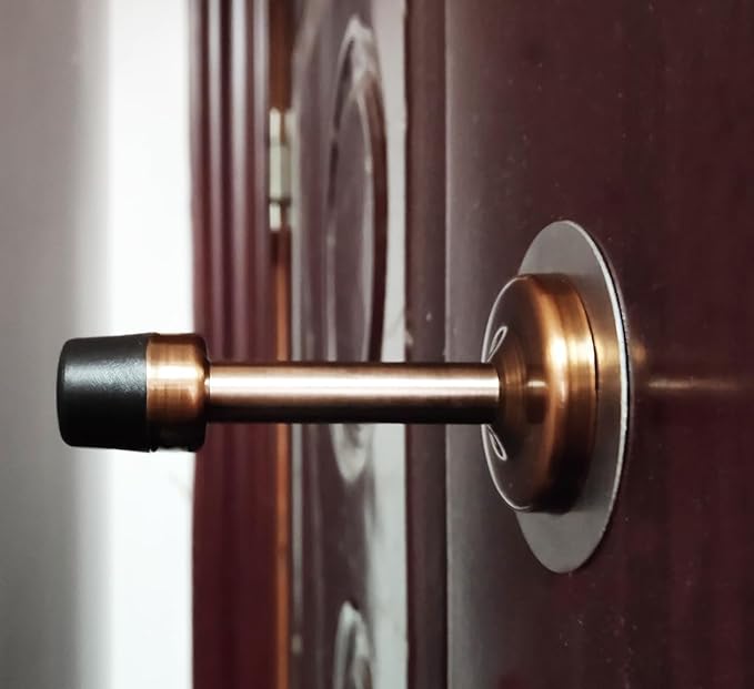 No Need to Drill/Screw in Wall Mounted Door Stopper, 3M Self Adhesive Tape - Image 4