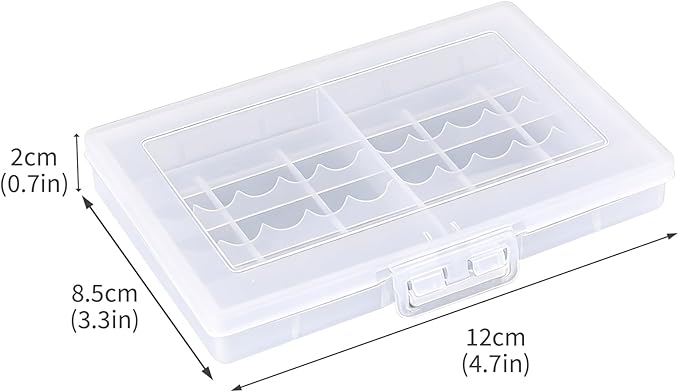 6 Pack Battery Organizer for AA/AAA Batteries, 10-Slot Battery Storage Box - Image 7