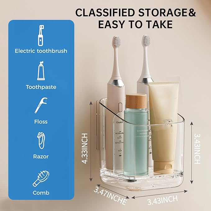 Electric Toothbrush Holder，Toothbrush and Toothpaste Holder - Image 5