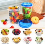10 Pack 34oz Reusable Freezer Food Storage Containers - Image 8