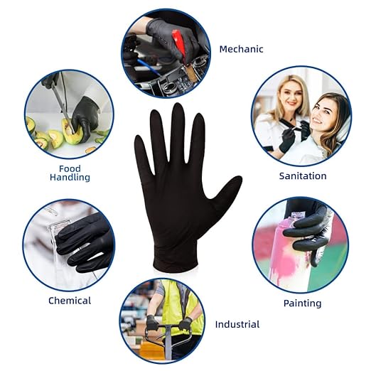 KKD Nitrile Gloves Disposable 100 Count 5.5 Mil Latex Free & Powder Free Gloves - Image 5