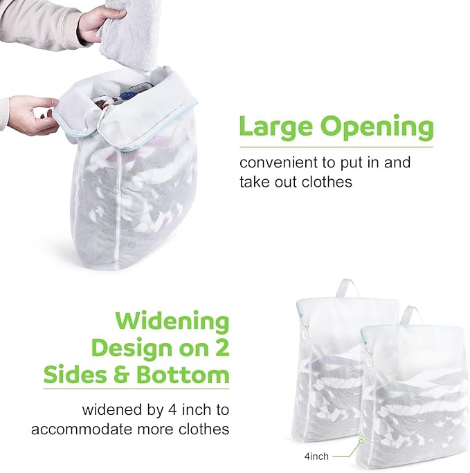OTraki Large Mesh Laundry Bags 24x32 inch Hanging Delicates Mesh Laundry Bag - Image 4