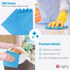 Orighty Cleaning Cloths Bulk, 200 Pack Shop Rags Reusable, Microfiber Cleaning - Image 5