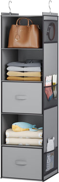 YOUDENOVA Hanging Closet Organizer, 5 Tier Hanging Closet Shelves by YOUDENOVA