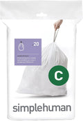 simplehuman Code C Custom Fit Drawstring Trash Bags in Dispenser Packs by Simplehuman