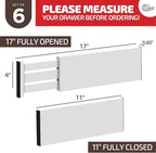 6 Pack Drawer Dividers 4 Inch High, 11”-17" Adjustable Bamboo Organizers Large - Image 3