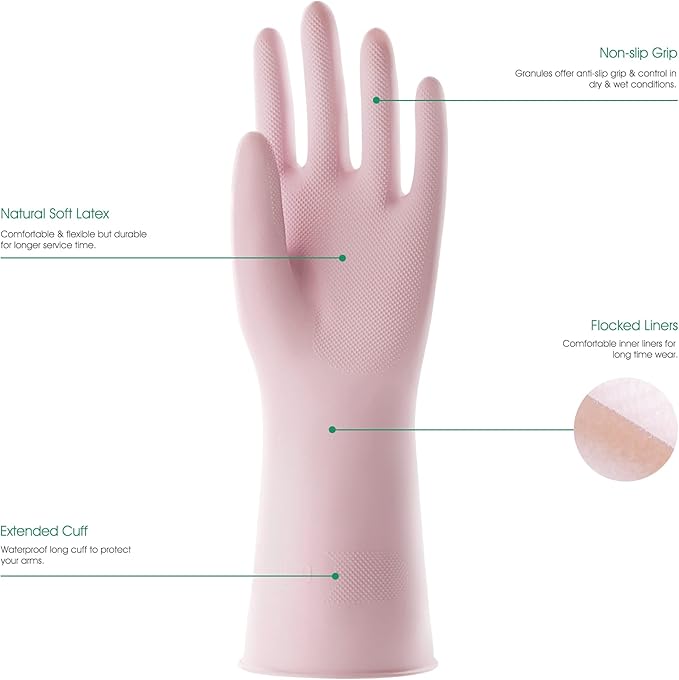 COOLJOB Large Household Rubber Gloves - Image 2