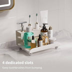 Quick Dry Electric Toothbrush Holder 4 Slots Metal Bathroom Counter Organizer - Image 3