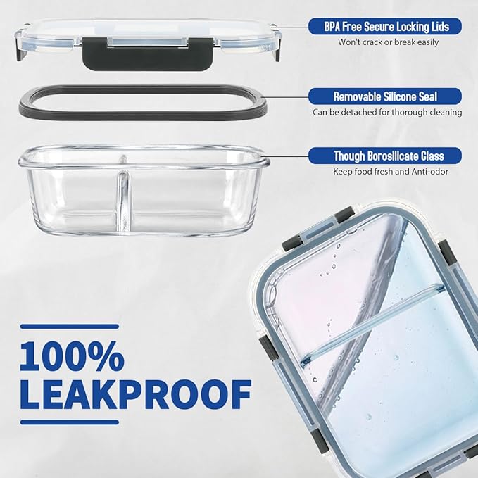 42pcs Glass Food Storage Containers - Image 3